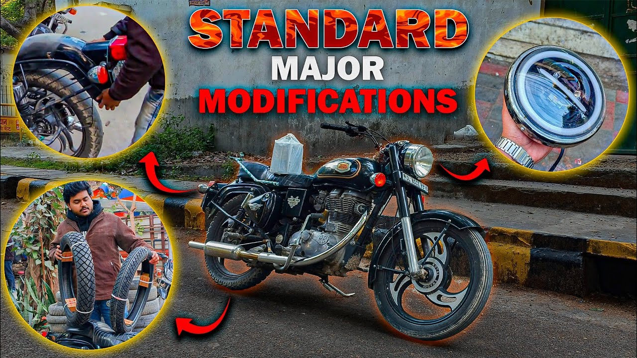 Royal Enfield Bullet 350 | Royal Enfield Bullet Tyre Change | Bullet Minus Headlight | Bullet 350