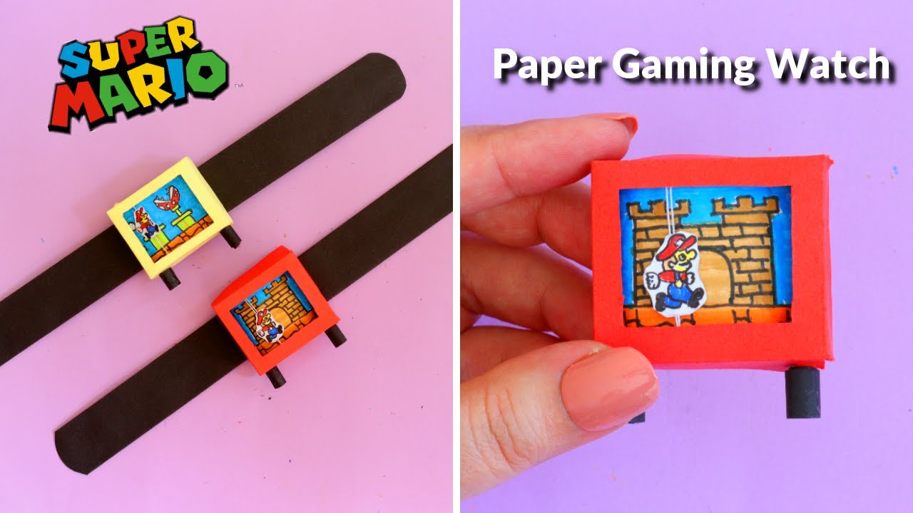 Paper Gaming Watch ⌚ | Super Mario |  How to make Super Mario Game from paper