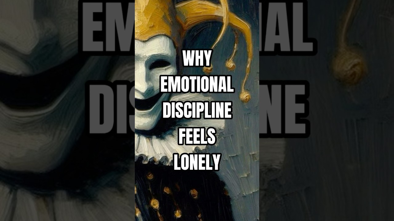 Why emotional discipline feels lonely #darkpsychology #selfsteem #psychology