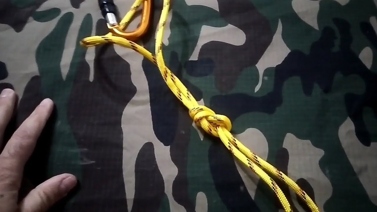 Enganche con nudo ocho reseguido / hitch with trailing eight knot / 拖尾八结