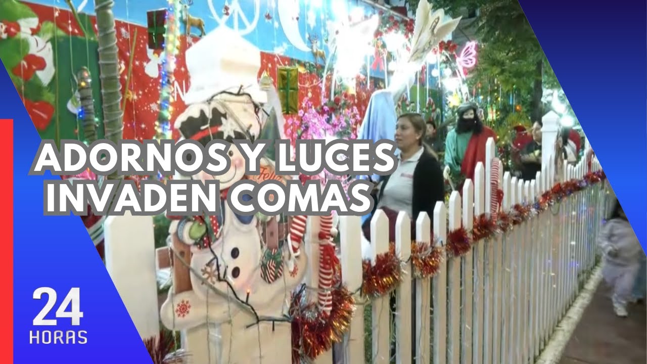 Comas: ya se vive la Navidad con hermosos adornos y luces
