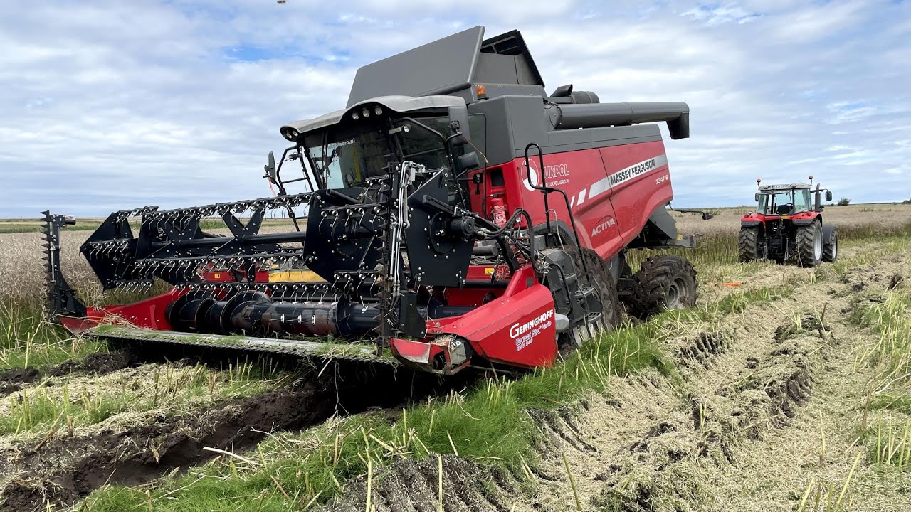 🔥Mokre Żniwa 2023🔥Wtopa🔥3x Massey Ferguson🔥3x New Holland🔥
