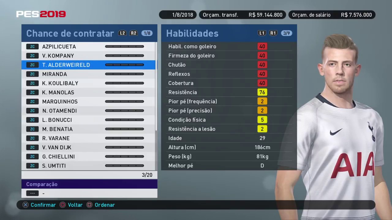 PES 2019 - OS 20 MELHORES ZAGUEIROS DO JOGO