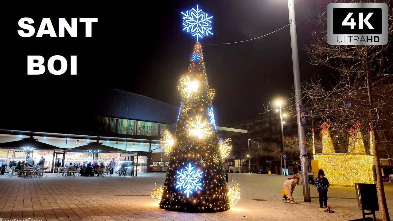 Sant Boi Christmas 🎅 Navidad Barcelona 🎄 December 2024 Spain [4K, 60ftps]