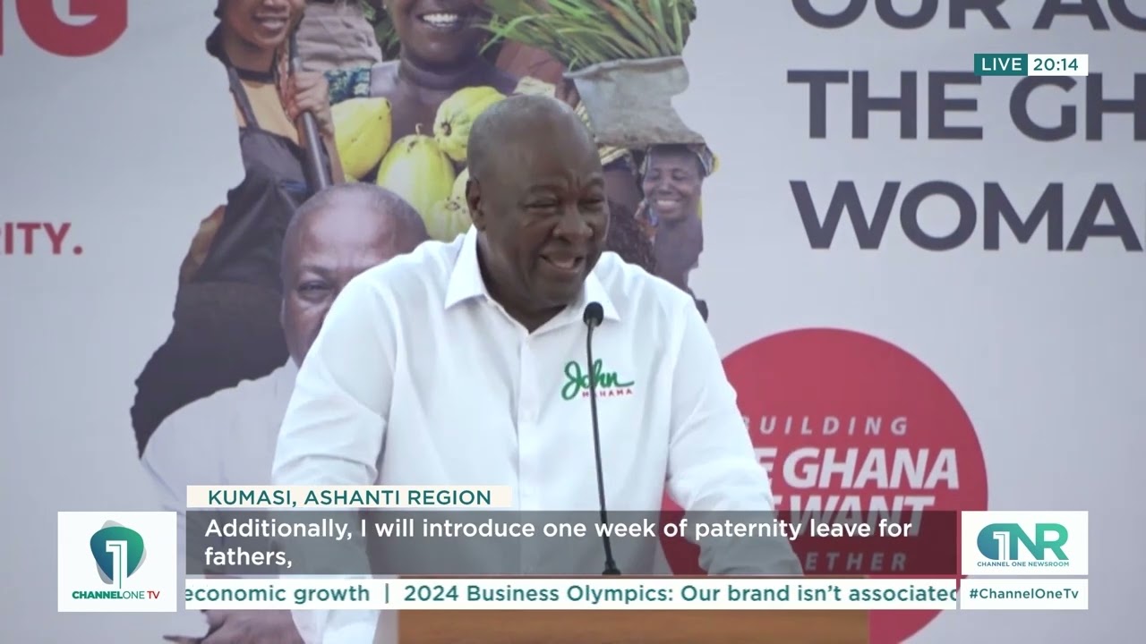 Election Promise: Mahama Vows One Week Paternity Leave for New Fathers when Elected