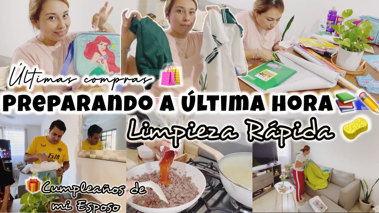✏️Últimas Compras Escolares/Limpieza rápida🎁Cumpleaños de mi Esposo #compras #vlog