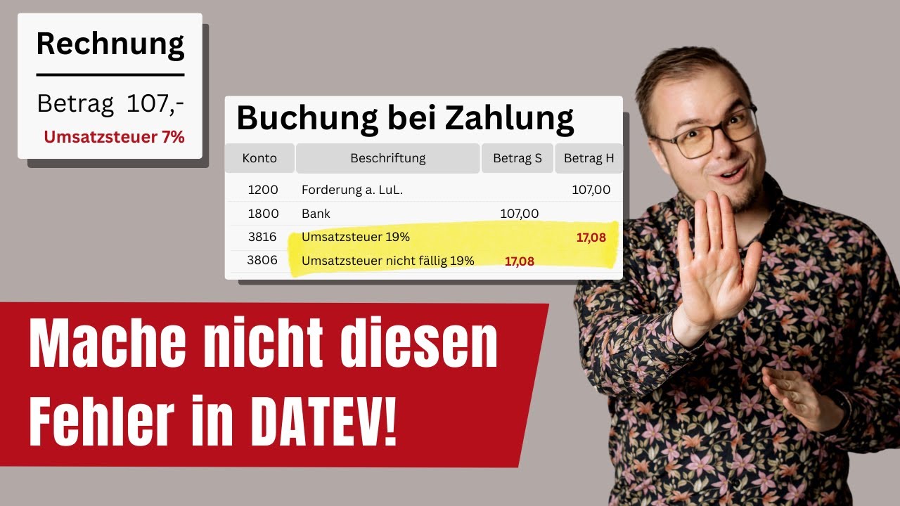 So funktioniert die IST-Besteuerung in DATEV Rechnungswesen