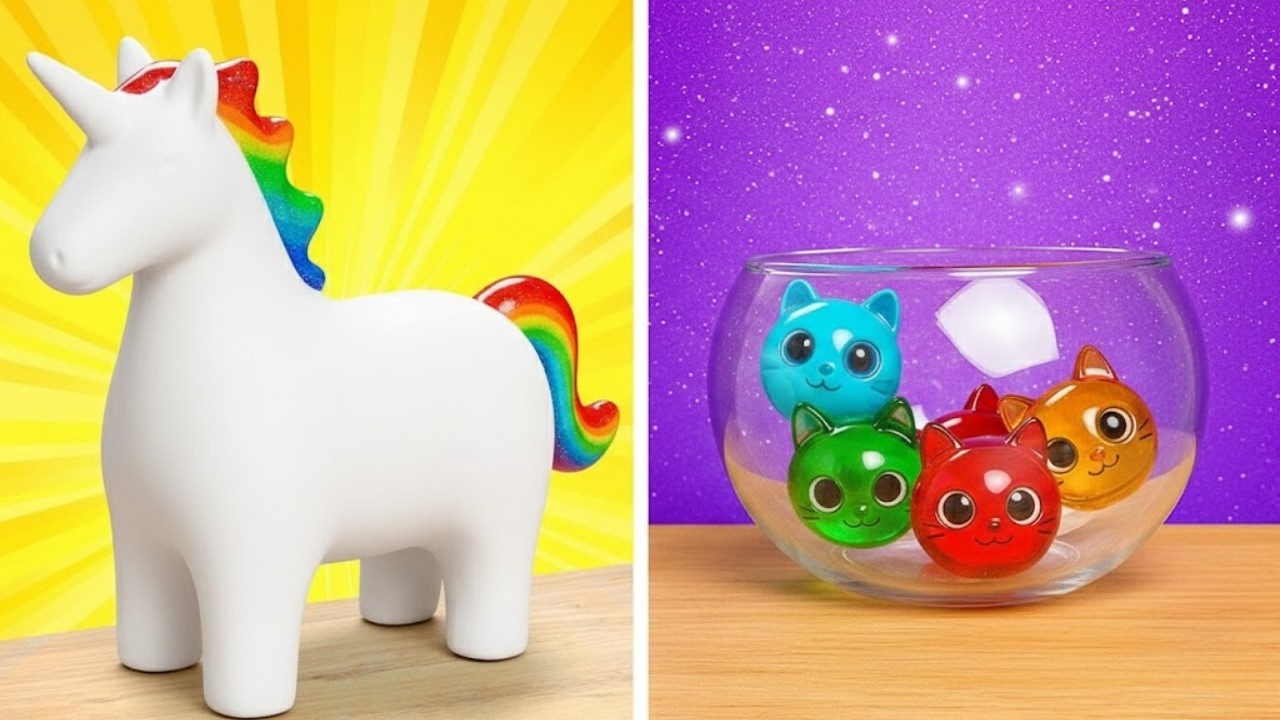 Whipped Up a Glittery Slime—Watch the Pet's Reaction! 🦄👀