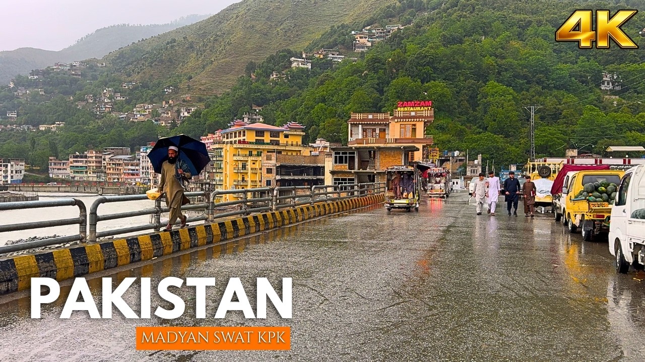 🇵🇰Inside Swat Valley&rsquo;s Oldest Pre-Independence Market | Madyan Rain Walk (4K)