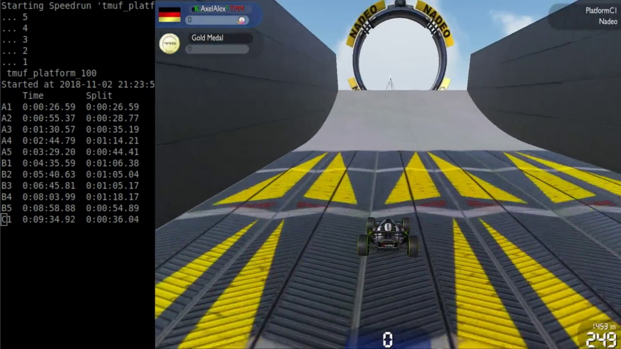 TMUF Speedrun | Platform 100% (IGT 23:57.25)
