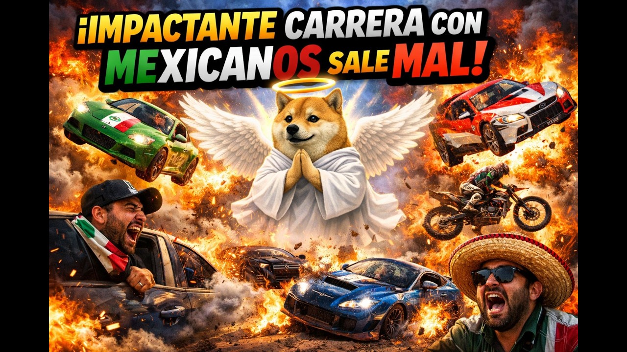 IMPACTANTE CARRERA CON MEXICANOS SALE MAL