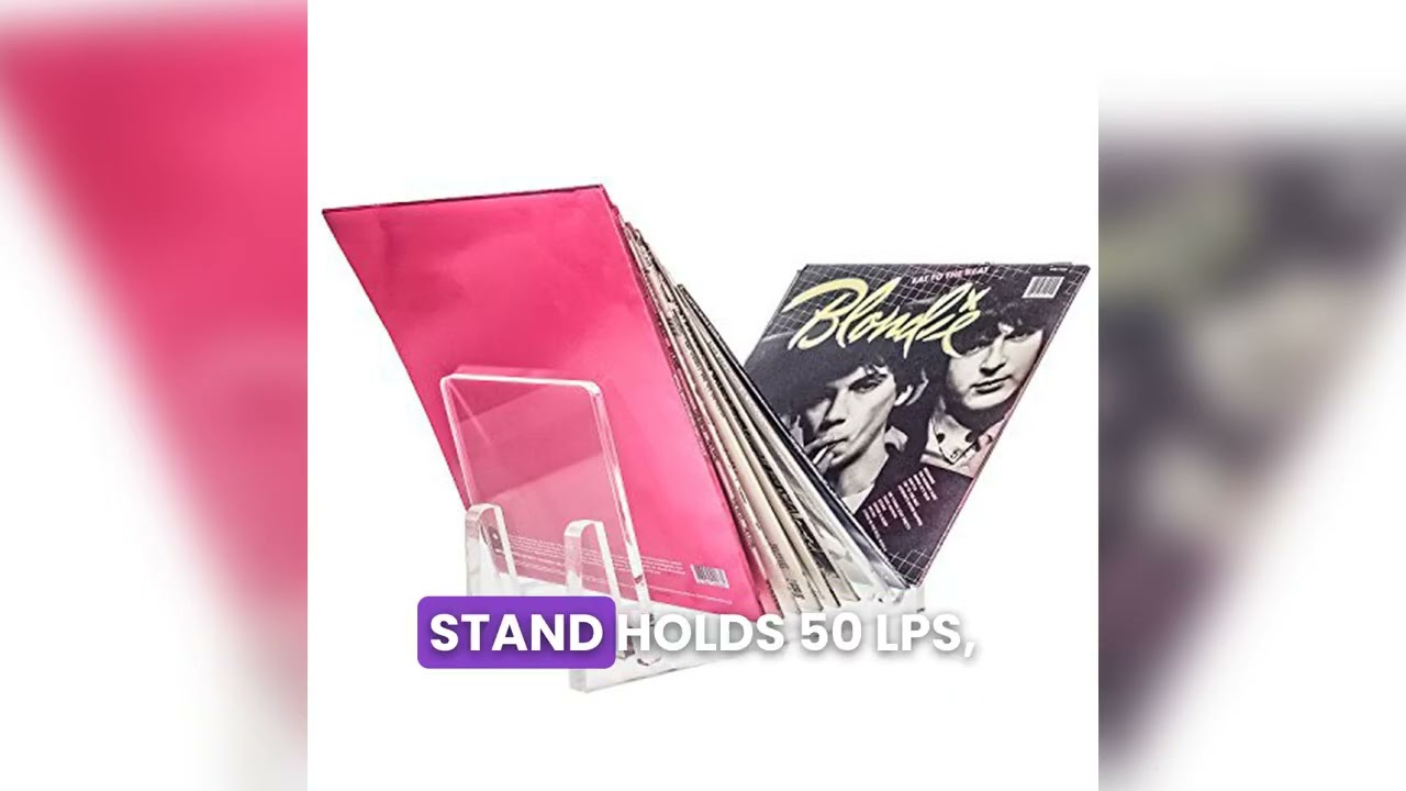 Vinyl Record Album Storage Display Stand and Holder
