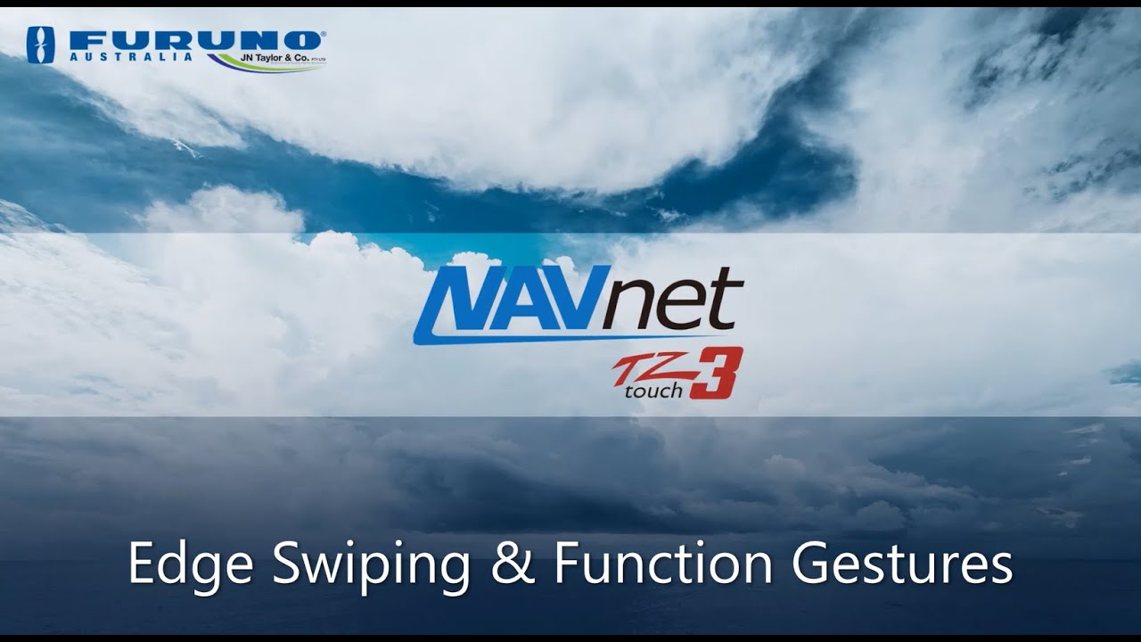 Furuno TZT3 Training Videos #2   Edge Swiping and Control Gestures
