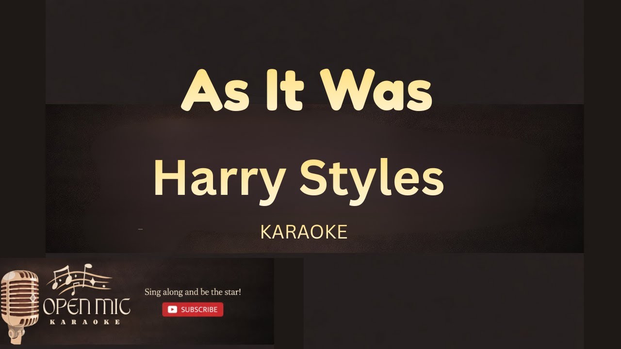 As It Was - Harry Styles | Karaoke Lyrics | No Lead Vocals