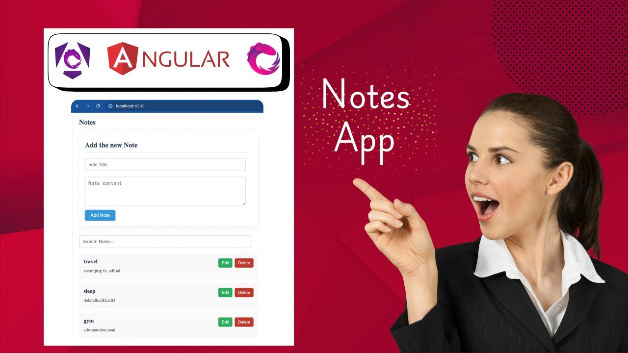 Build an Angular Note App Tutorial with NgRx and RxJs (CRUD, Search & State Persistence)