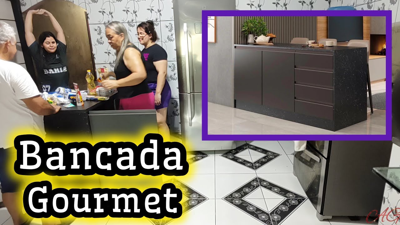 Bancada estilo Ilha Americana para cozinha - Annie Guedez 