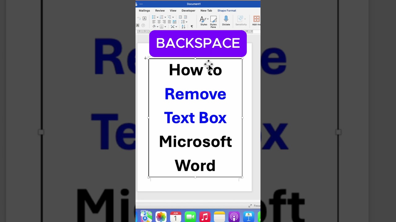 How to Remove Text Box Microsoft Word