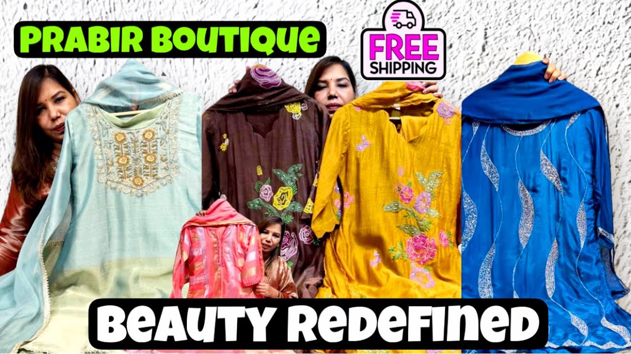 Stunning Tunics, PartyWear Suits, Anarkali & Sharara Set at Prabir Boutique. Free Shipping.