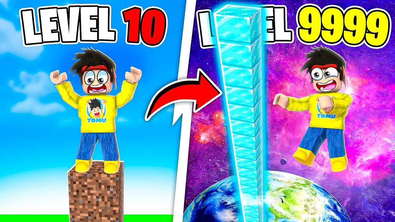 BYGGER *MAX LVL* HÖGT TORN i ROBLOX (ett block varje sekund)