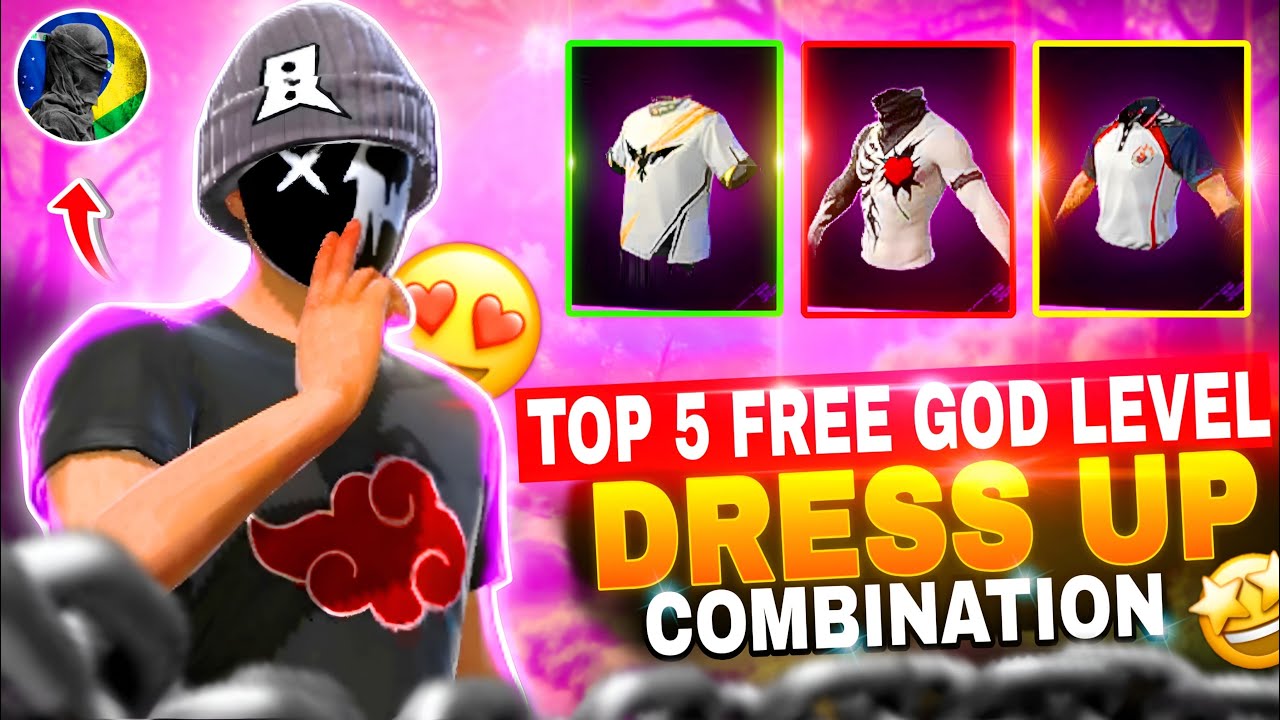 New 😍 Top 5 Free God Level Dress Combination LIKE SadX FF | NO 😱 TOP UP DRESS COMMISSION | XZRT |