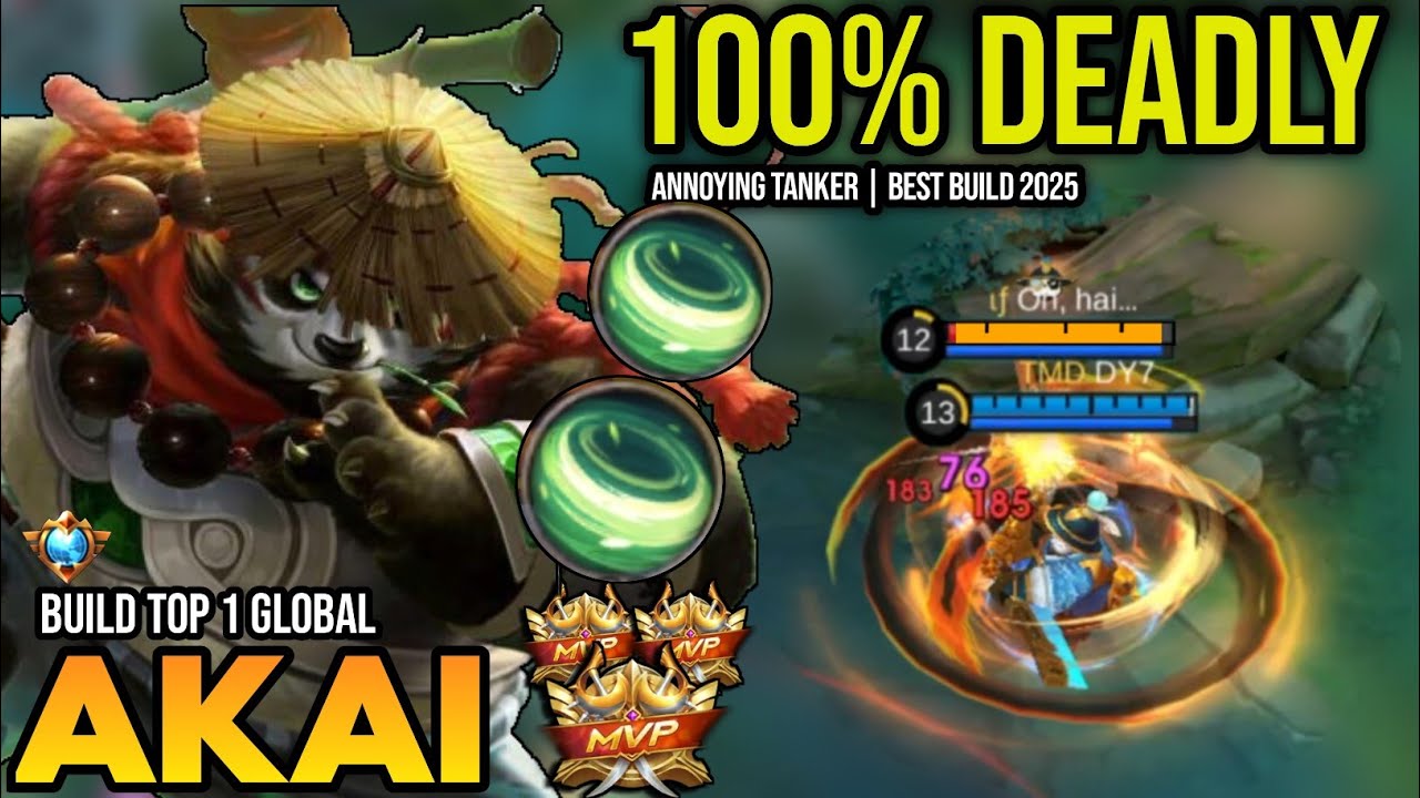 AKAI BEST BUILD 2025 | BUILD TOP 1 GLOBAL AKAI GAMEPLAY | MOBILE LEGENDS✓