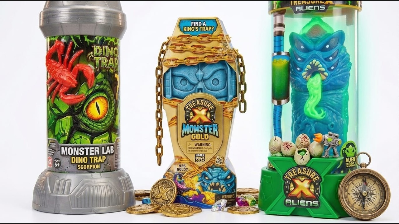 WE FOUND REAL GOLD?! Treasure X Monster Gold Unboxing & Dino Lab!