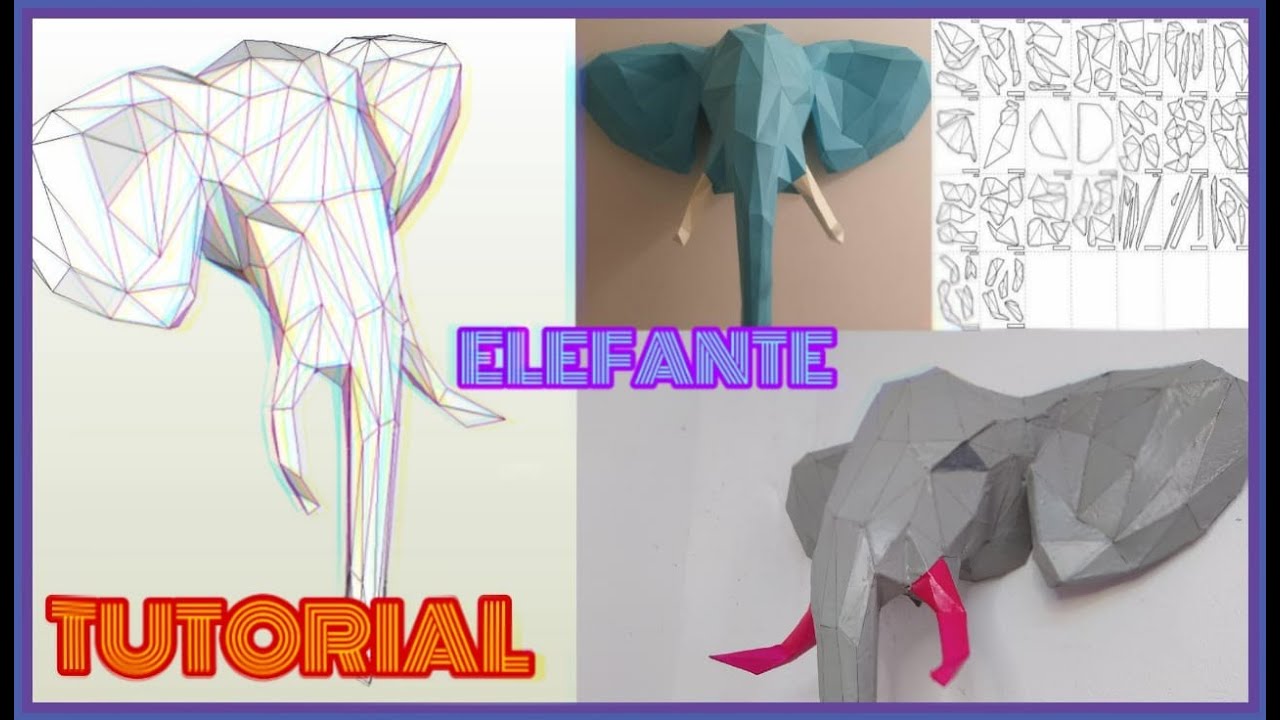 Cabeza de Elefante papercraft 3D (Fácil) //TUTORIAL//