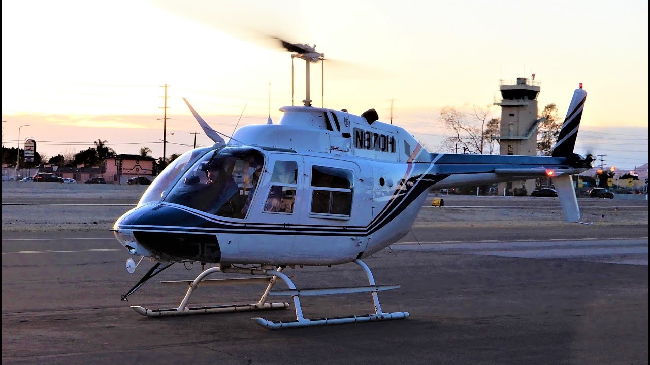 Start-Up & Takeoff Bell 206 JetRanger 