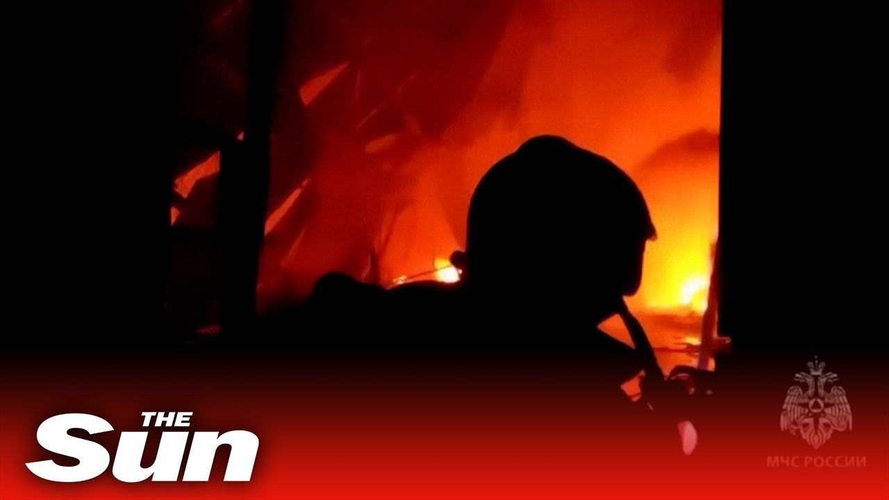Huge fire rips through factory in southern Russia