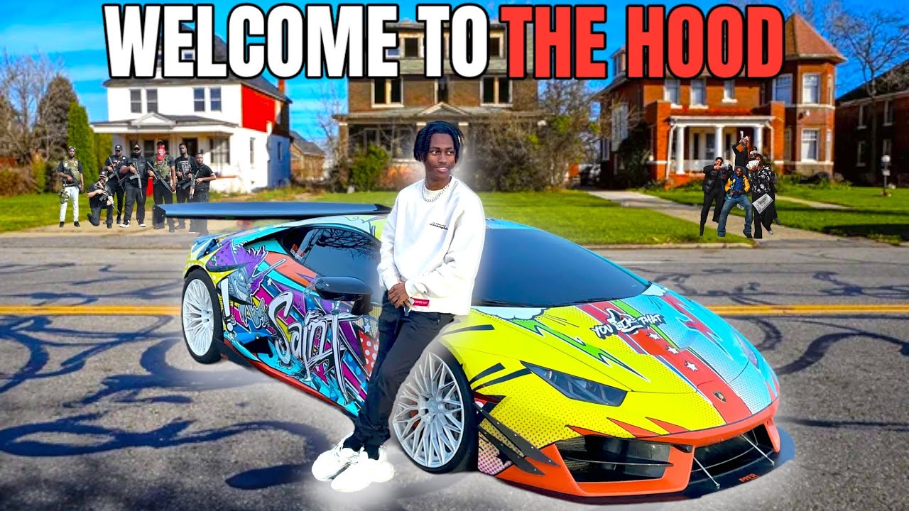 TAKING LAMBORGHINI TO THE HOOD.. *I GOT PRESSED!?*