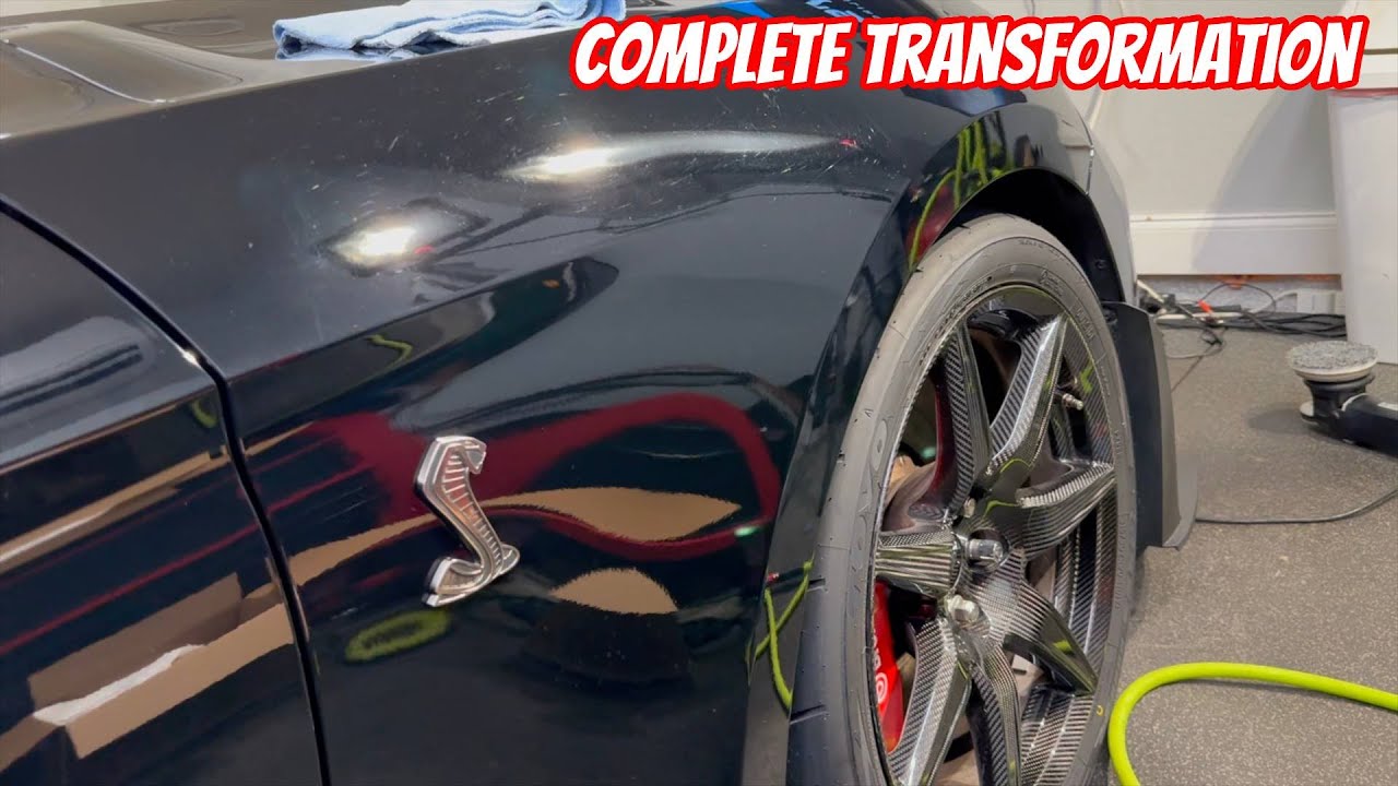 Polishing a Swirled up 2021 GT500 CFTP and Ceramic Coating