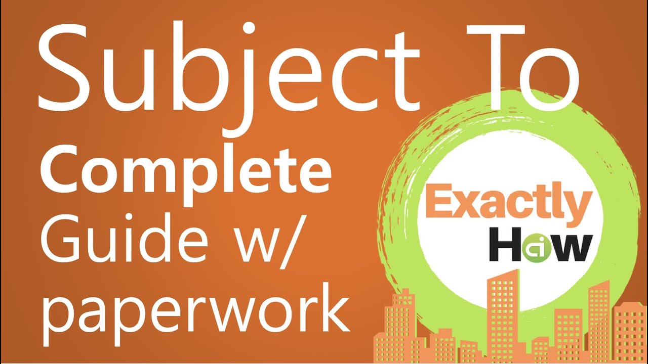 Archived Podcast: Buy Homes Subject To (Exactly How)