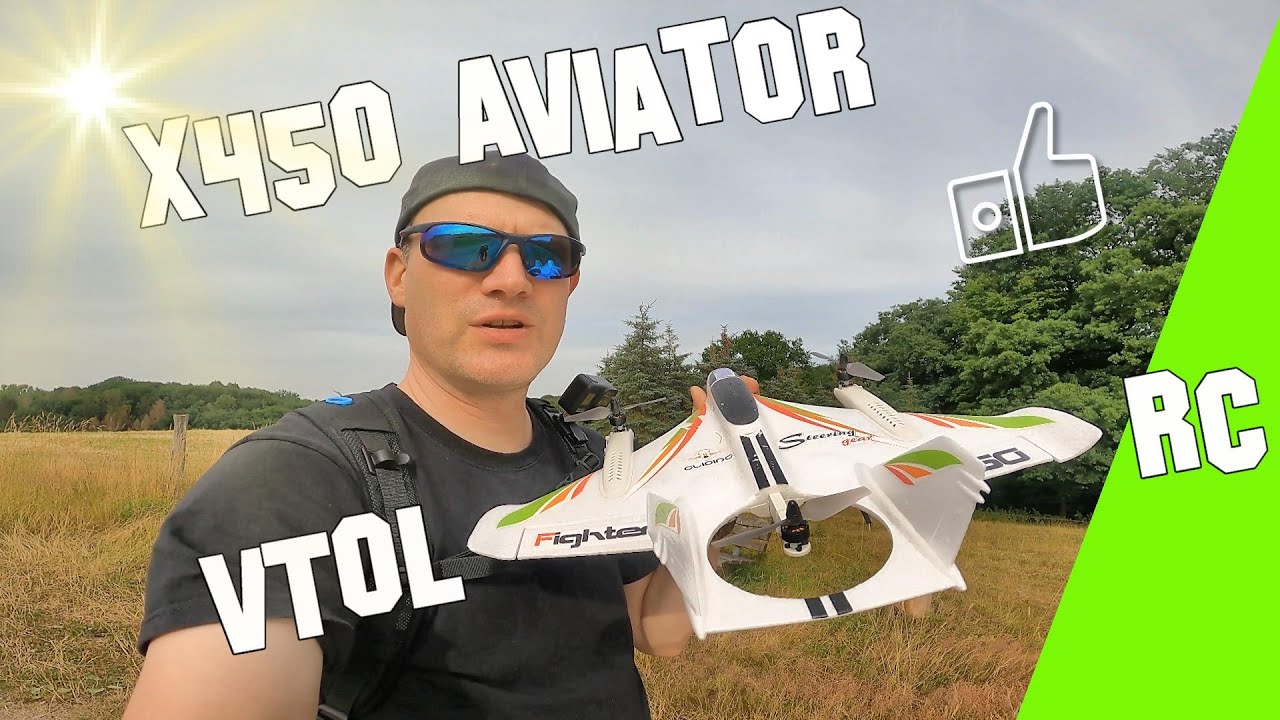 X450 Aviator von HX - ein VTOL RC Flieger als Tricopter zum Starten und in der Luft als Nurflügel