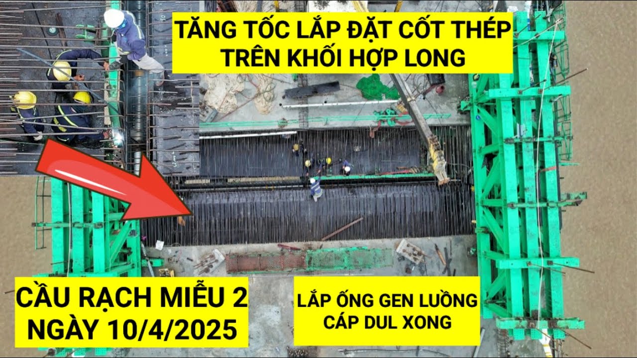 Đẩy nhanh tiến độ lắp đặt ván khuôn trên khối HỢP LONG Cầu Rạch Miễu 2, cùng đếm ngược ngày THÔNG XE