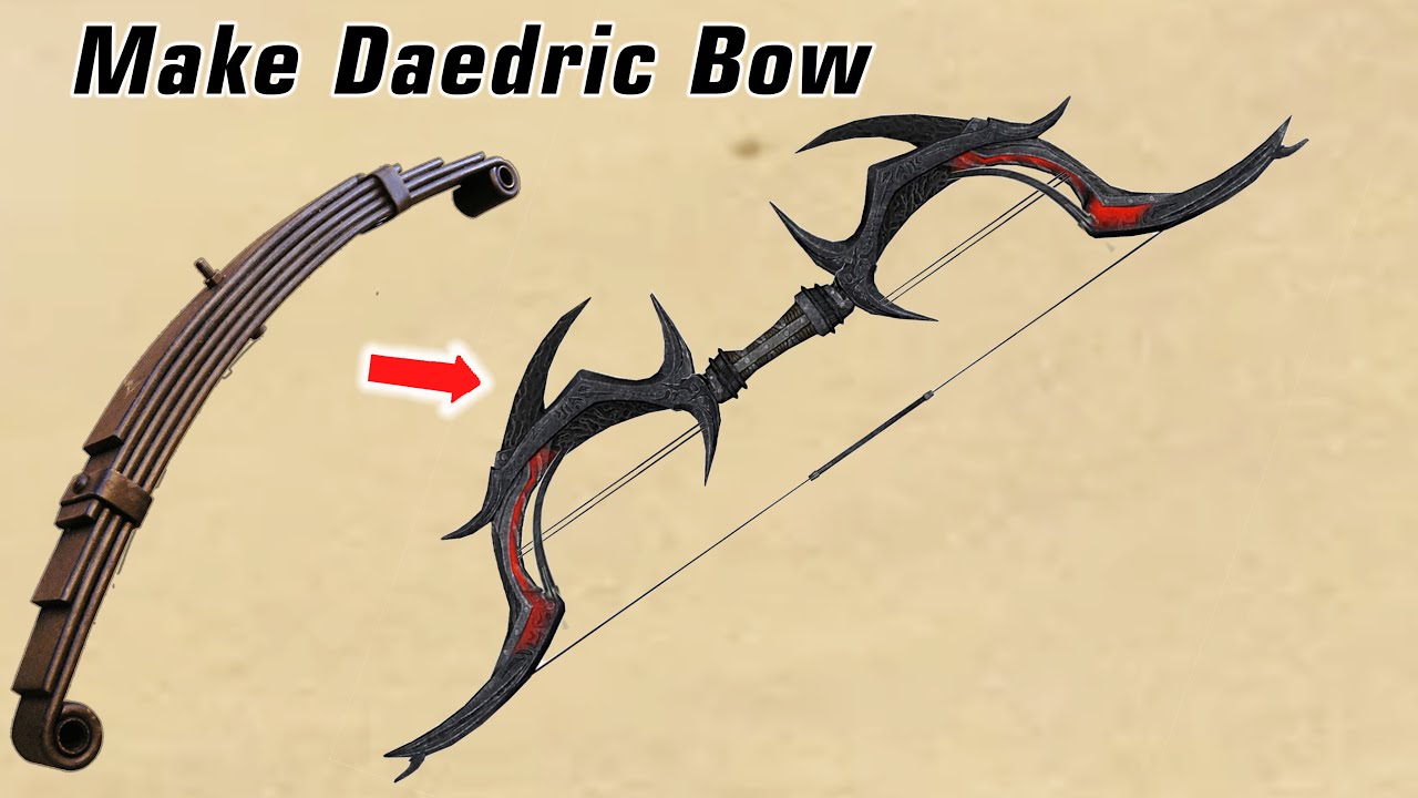 Make Daedric Bow from leafspring and plywood | Make skyrim 's Daedric Bow from Playwood & leafspring
