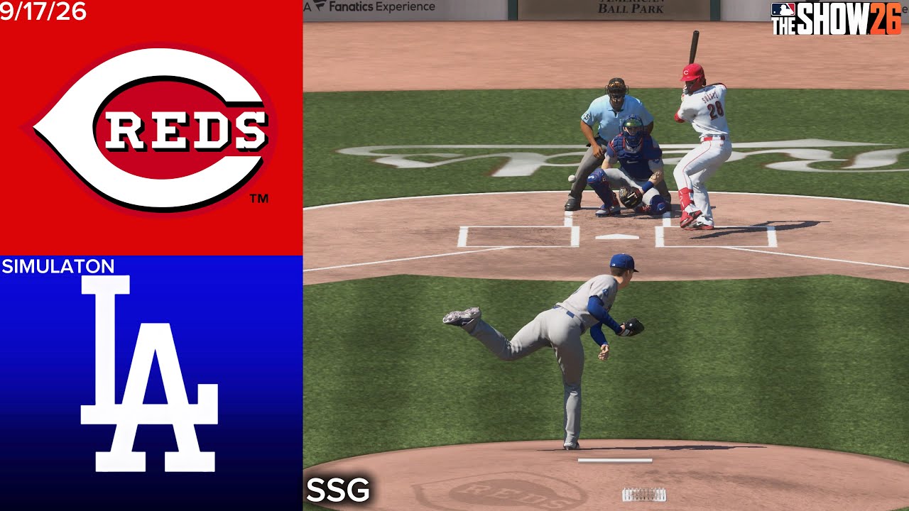 Симуляция Dodgers против Reds | 16.09.26 | MLB The Show 26 PS5