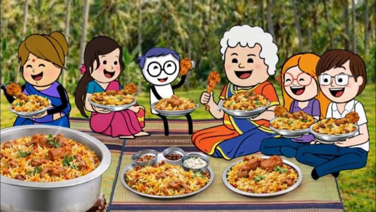 ‼️கோழியை திருடி தோப்புக்குள் வைத்து  சிக்கன் பிரியாணி செய்து சாப்பிட்ட சின்னப்பொண்ணு. #chutticartoon