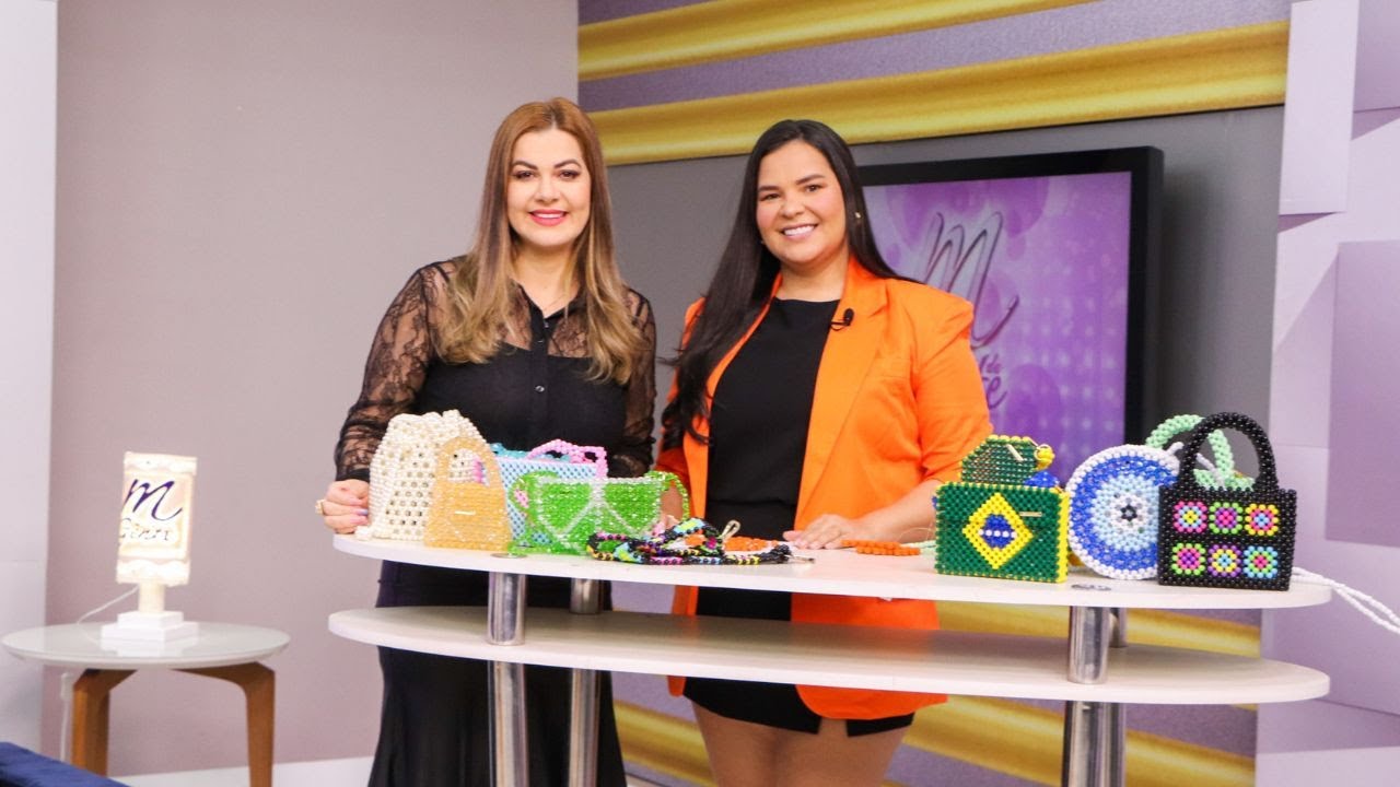 Beaded bag passo a passo no programa manh&atilde; da gente