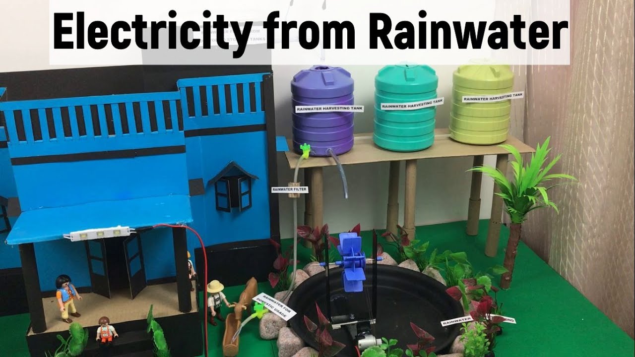 Generate electricity using rainwater at home | Renewable energy | Hydropower | Rainwater harvesting