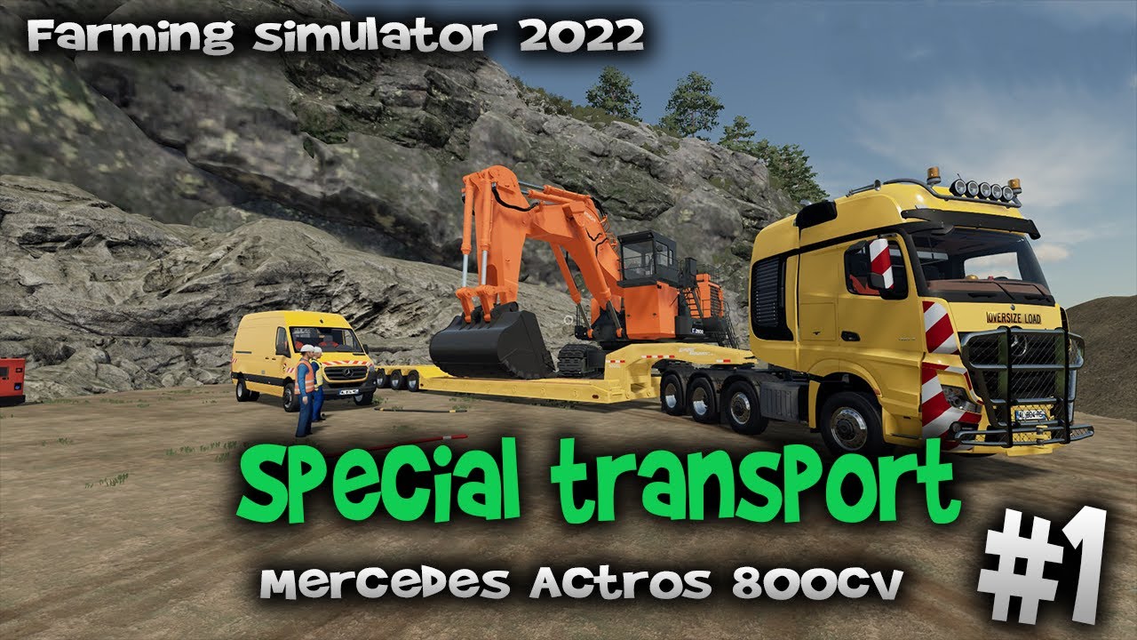 Mercedes ACTROS 4163 LS 8X4 SLT 🚧 Special transport in the mine 🚧 Farming Simulator 2022
