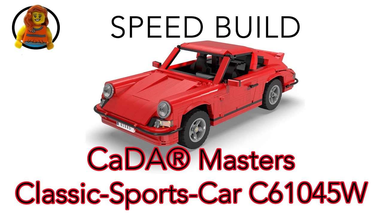 CaDA&reg; #C61045W Classic Sports Car 🚘 🏁 🏎 Speed build ⏱ 🔍 by Klemmbausteinlady