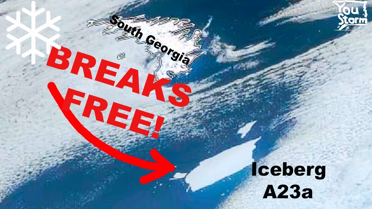 Iceberg A23a Breaks Free!!! of the South Georgia sea bed