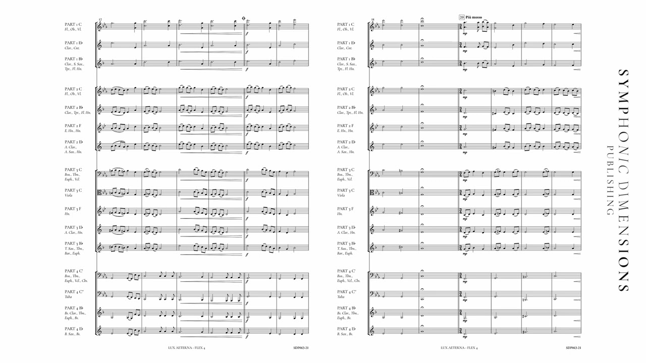 SDP063-21 LUX AETERNA  (Flex Band 4 Concert Band) - Otto M. Schwarz
