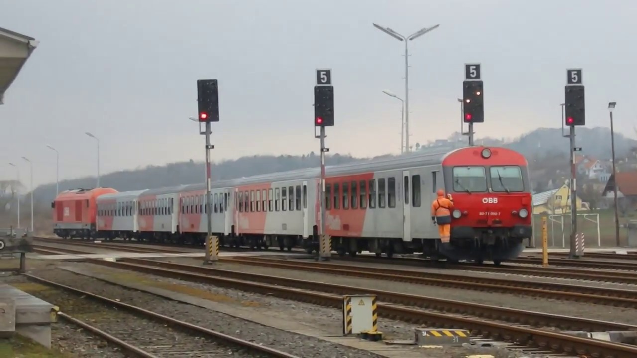Zugverkehr im Bahnhof Fehring am 27.3.2018 (ÖBB 5022, Cityshuttle, Güterzug uvm.)