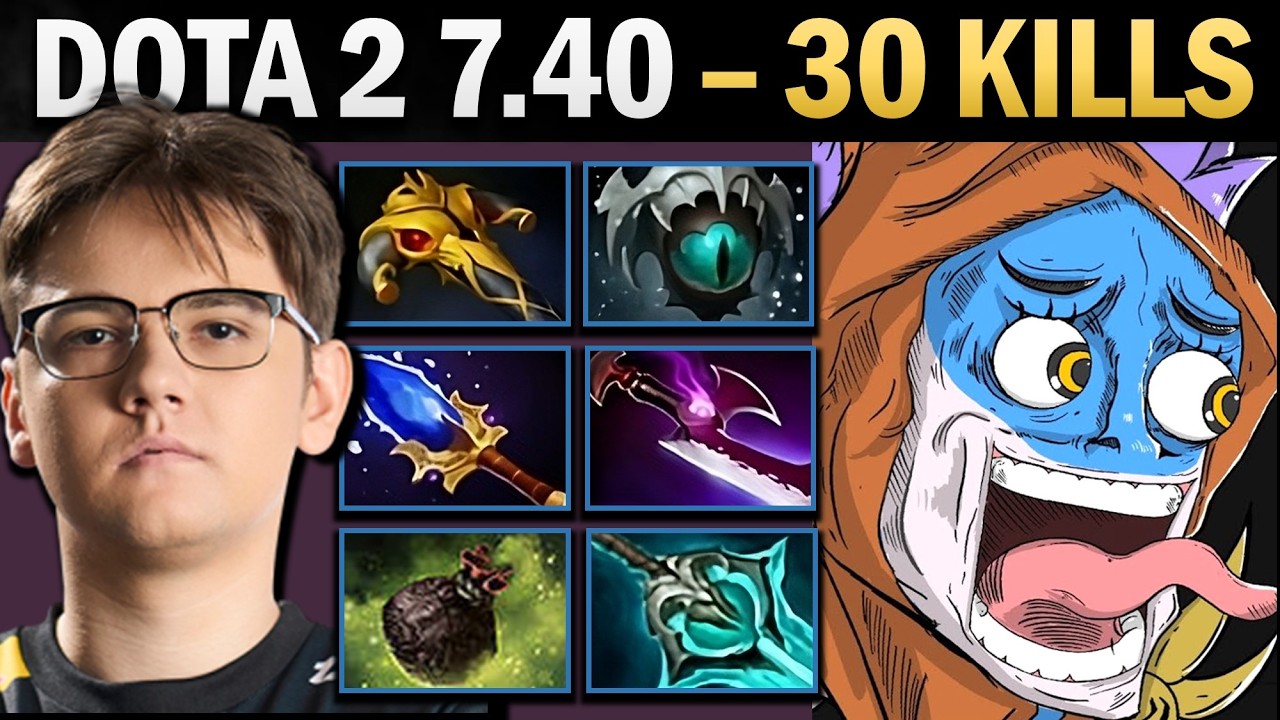 Сларк, профессиональный керри, 30 убийств и пыльца — геймплей Dota 2.