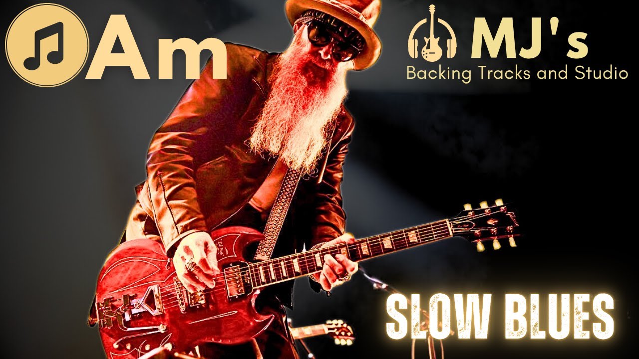 Slow Crisp Blues in A minor | 103 bpm | Guitar Backing Track