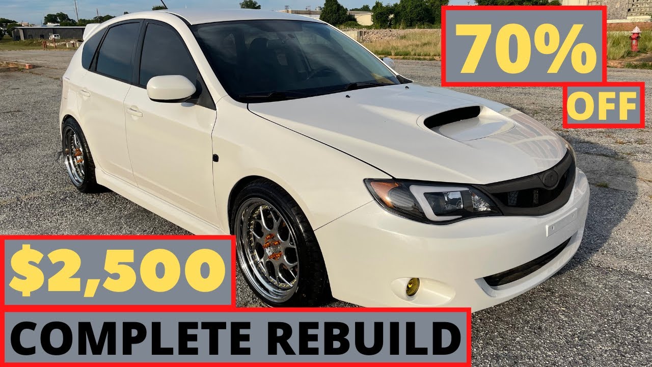COMPLETE Rebuild Start To finish !! 2009 Subaru Impreza WRX Salvage Auto Auction Rebuild