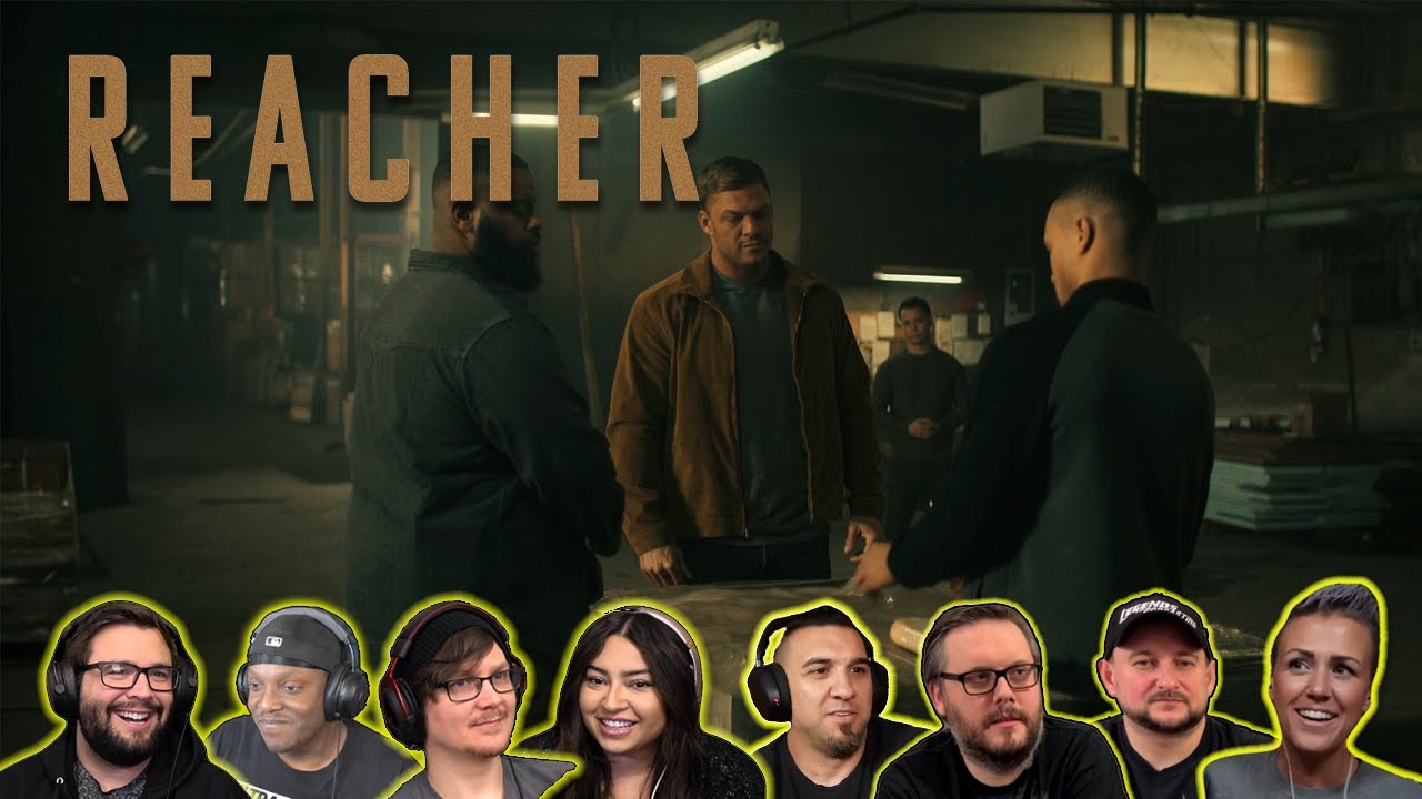 Reactors Reacting to the SWAN TAKING A BULLET FOR REACHER | Reacher 2x5 