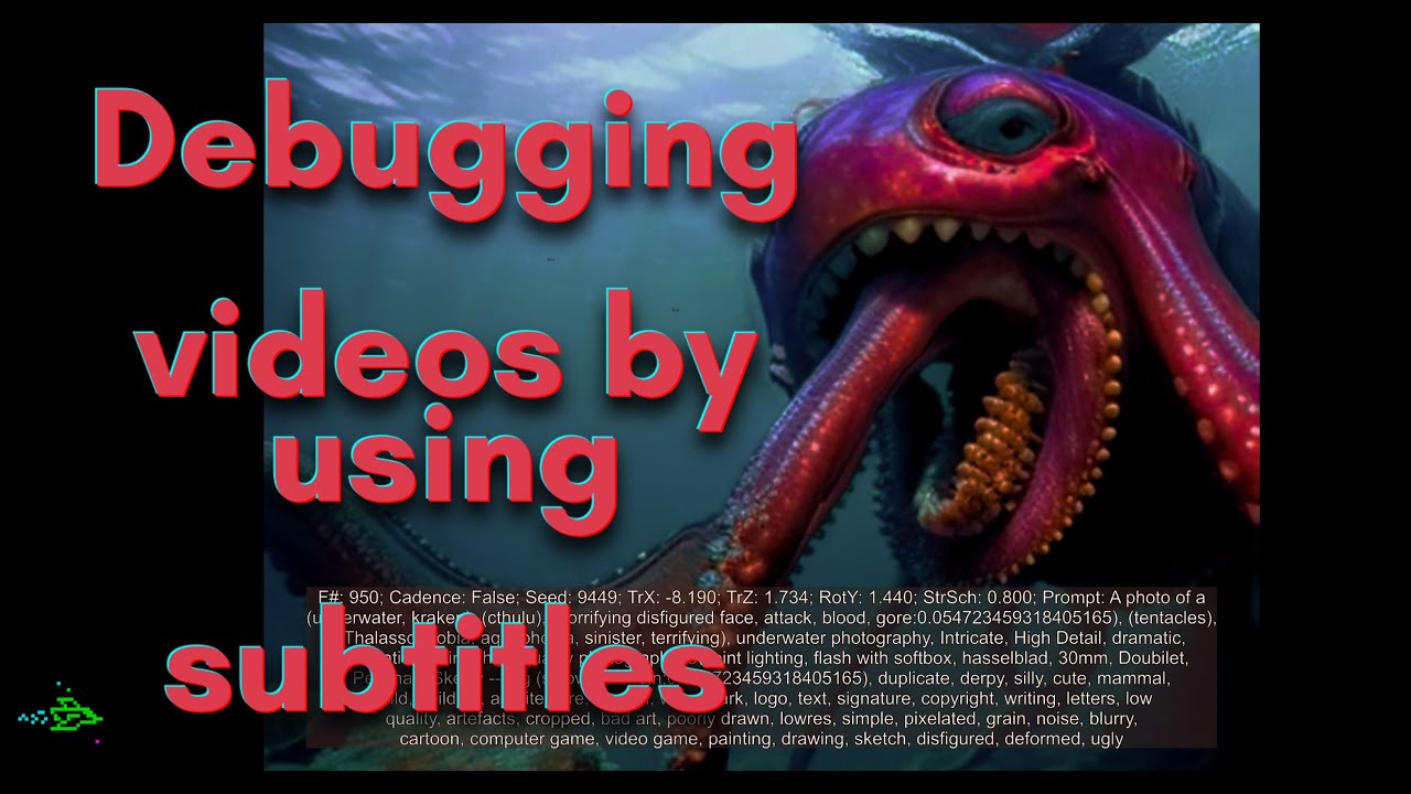 Using subtitles to debug Deforum / Stable Diffusion / Parseq videos