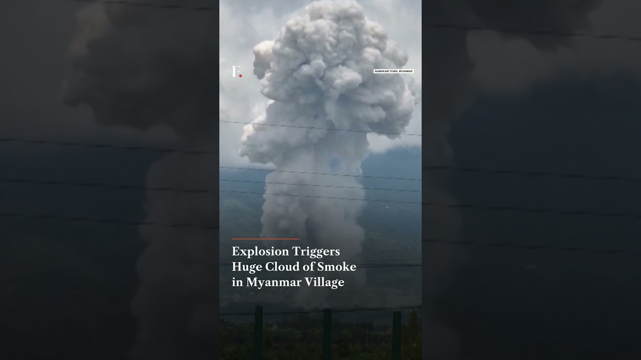 Explosion Triggers Huge Cloud of Smoke in Myanmar Village | N18G